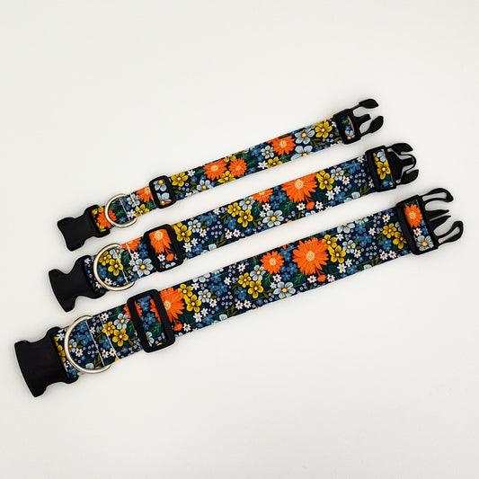 Navy Floral Collar