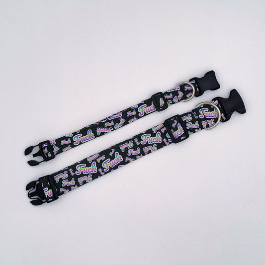 "F" Black Collar