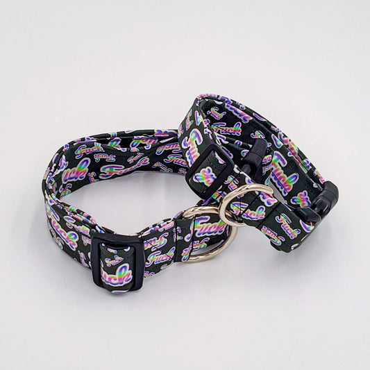 "F" Black Collar
